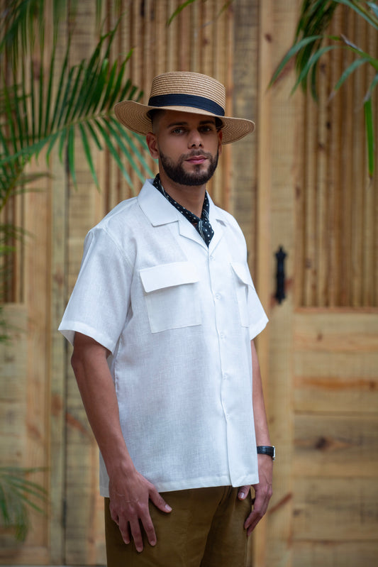 Camisas Mar Dorado Mangas Cortas con bolsillos