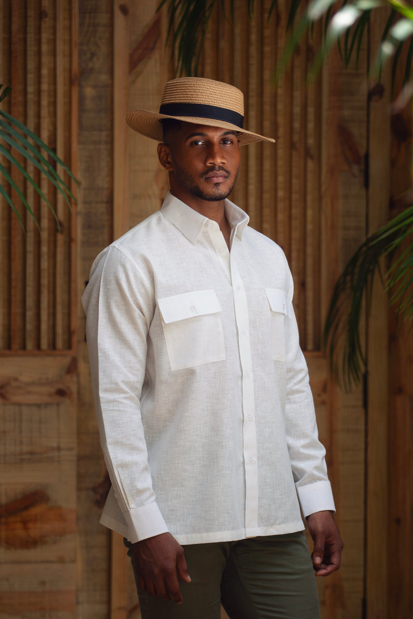 Camisas Mar Dorado Mangas Largas con bolsillos