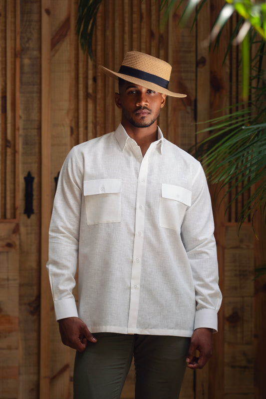 Camisas Mar Dorado Mangas Largas con bolsillos